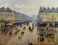 Pissarro, Camille - Avenue de l'Opera, Rain Effect